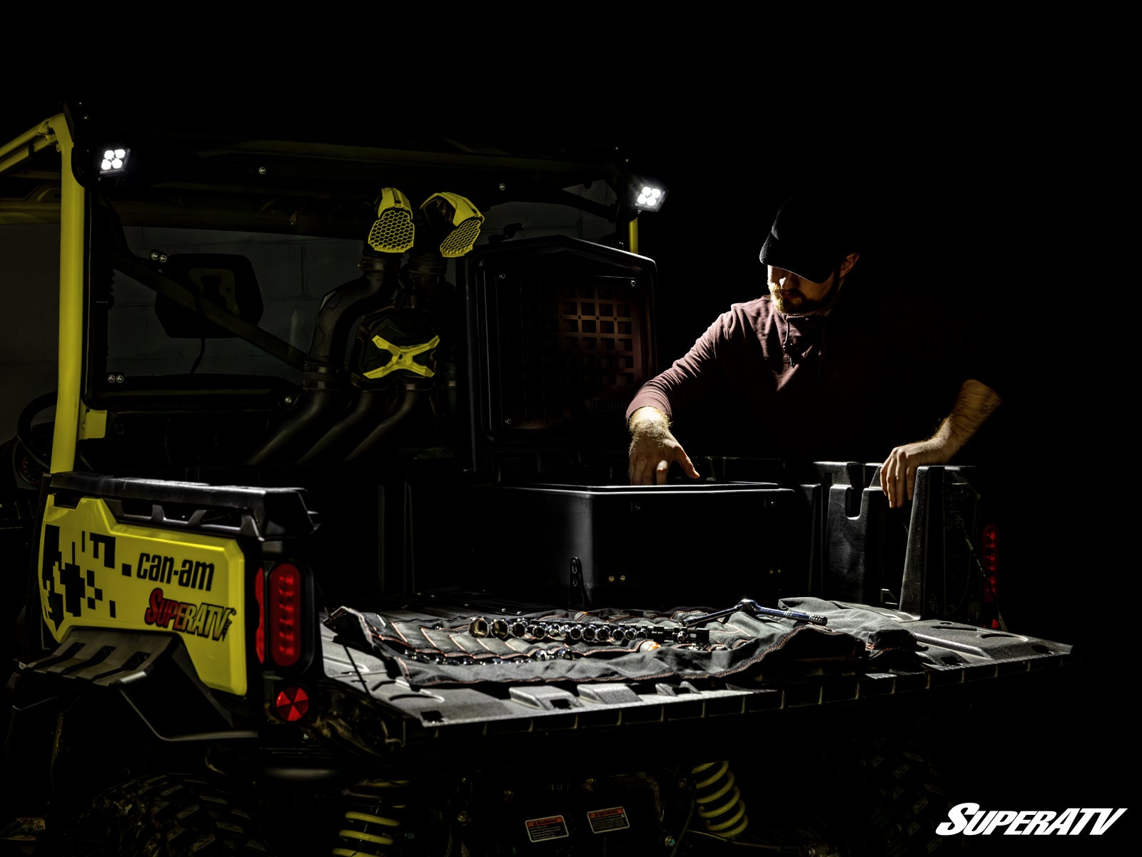 Can-Am Defender Rear-Facing LED Cube Lights