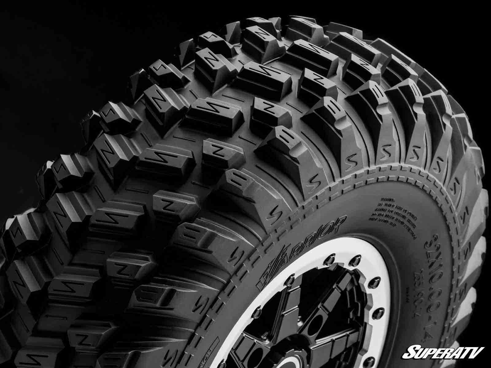 Standard XT Warrior Tires 30x10x14 on 14x7 Bandit H-Series Machined Finish  Wheels 4/156 Pattern