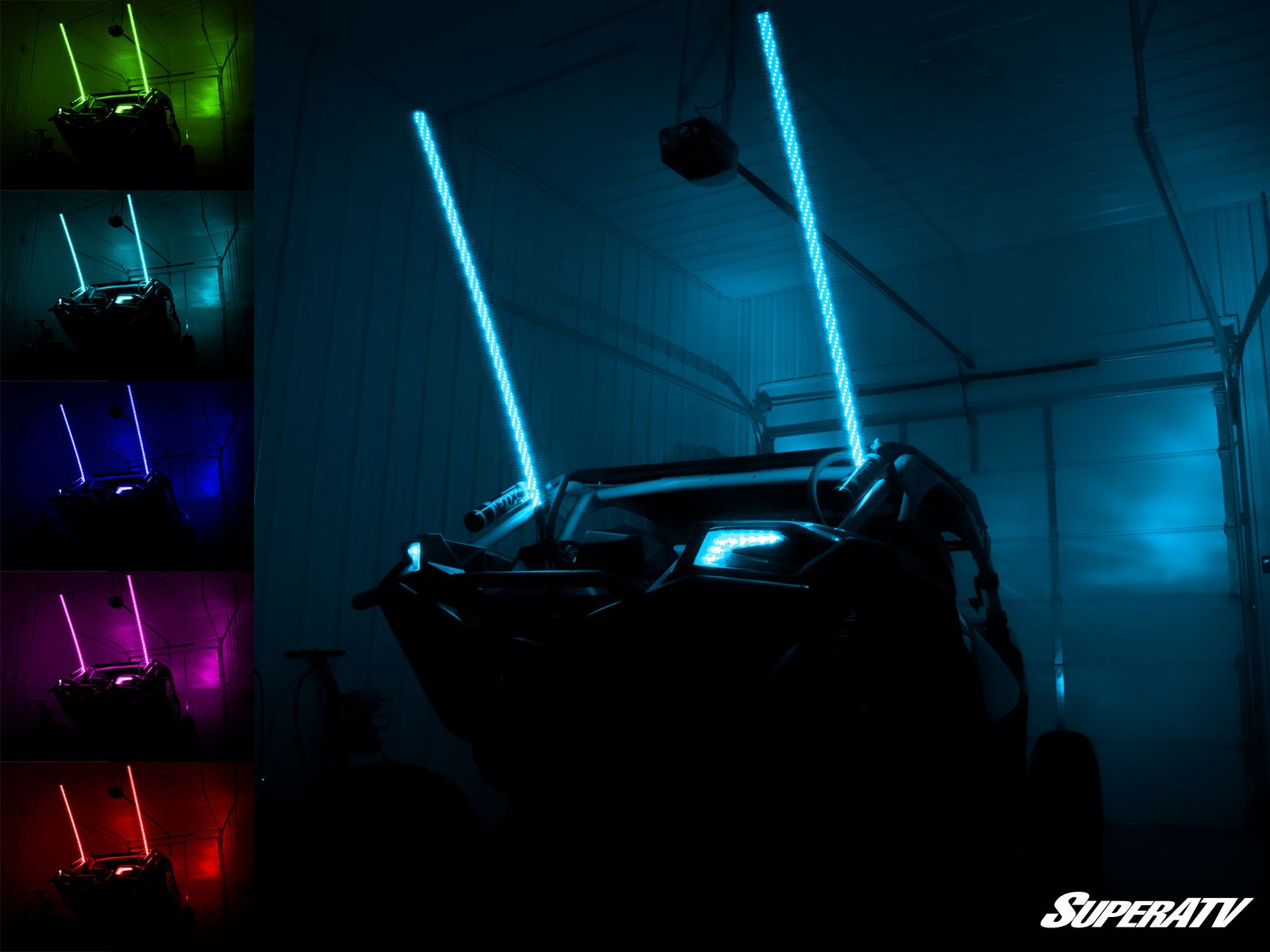 5' RGB LED Whip Lights