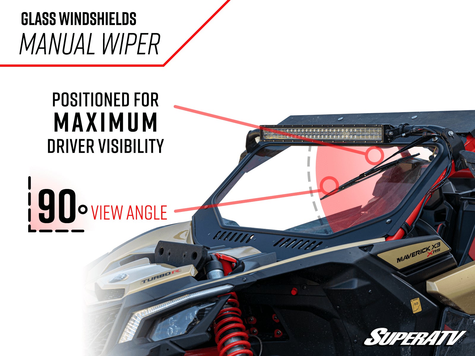 Can-Am Maverick X3 Glass Windshield