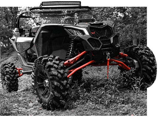 Image of a Can-Am Maverick X3 UTV with GDP Portal Gear Lifts installed