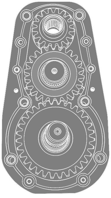 Diagram of the inside a GDP 8" Portal Gear Lift