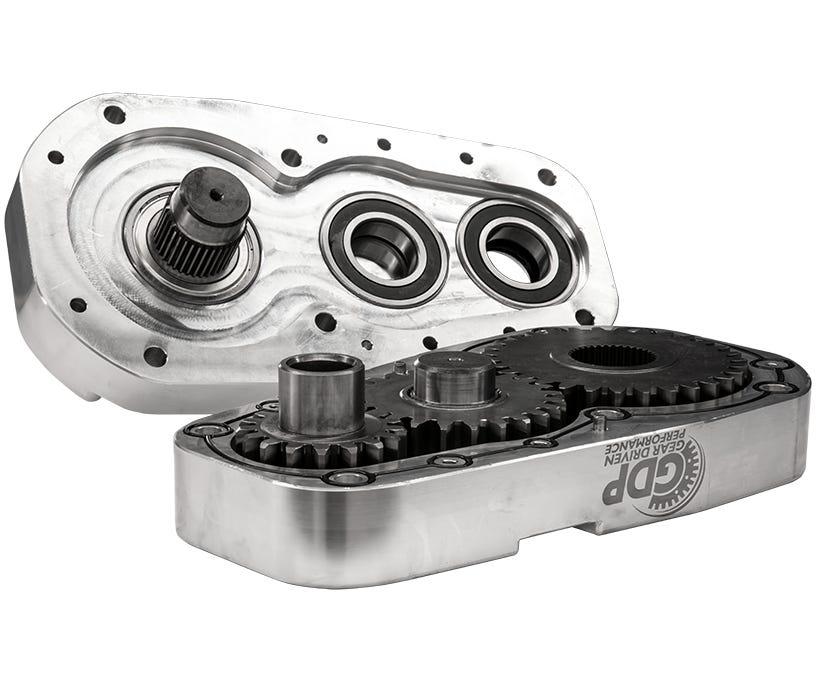 Image of an open 8" GDP billet portal gear lift
